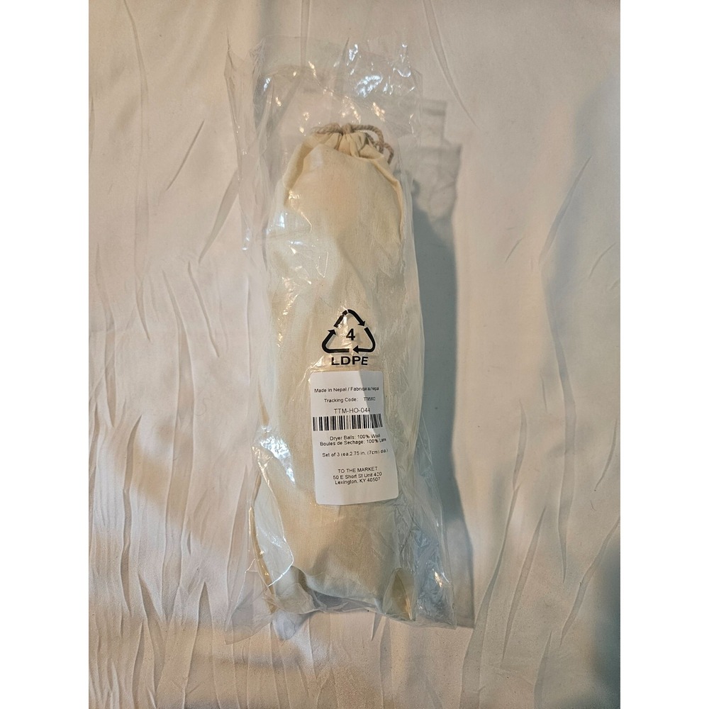 To The Market NEW Wool Dryer‎ Balls 100% Organic 3 Pack